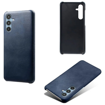 For Samsung Galaxy M35 5G Case Calf Texture PU Leather Hard PC Protective Phone Cover