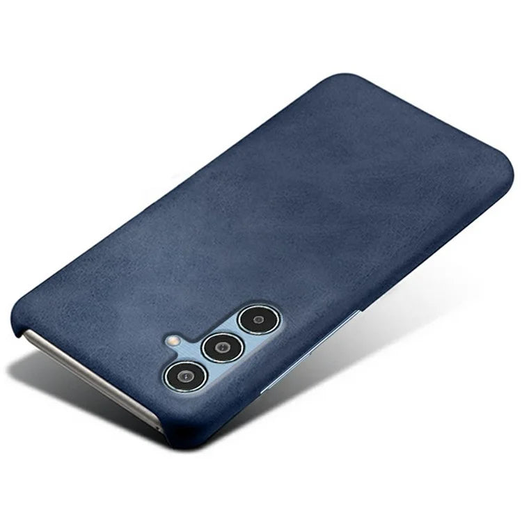 For Samsung Galaxy M35 5G Case Calf Texture PU Leather Hard PC Protective Phone Cover