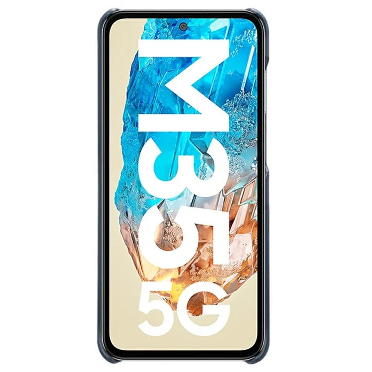 For Samsung Galaxy M35 5G Case Calf Texture PU Leather Hard PC Protective Phone Cover