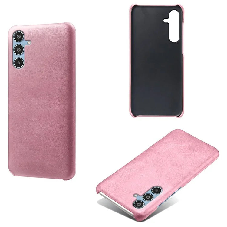 For Samsung Galaxy M35 5G Case Calf Texture PU Leather Hard PC Protective Phone Cover