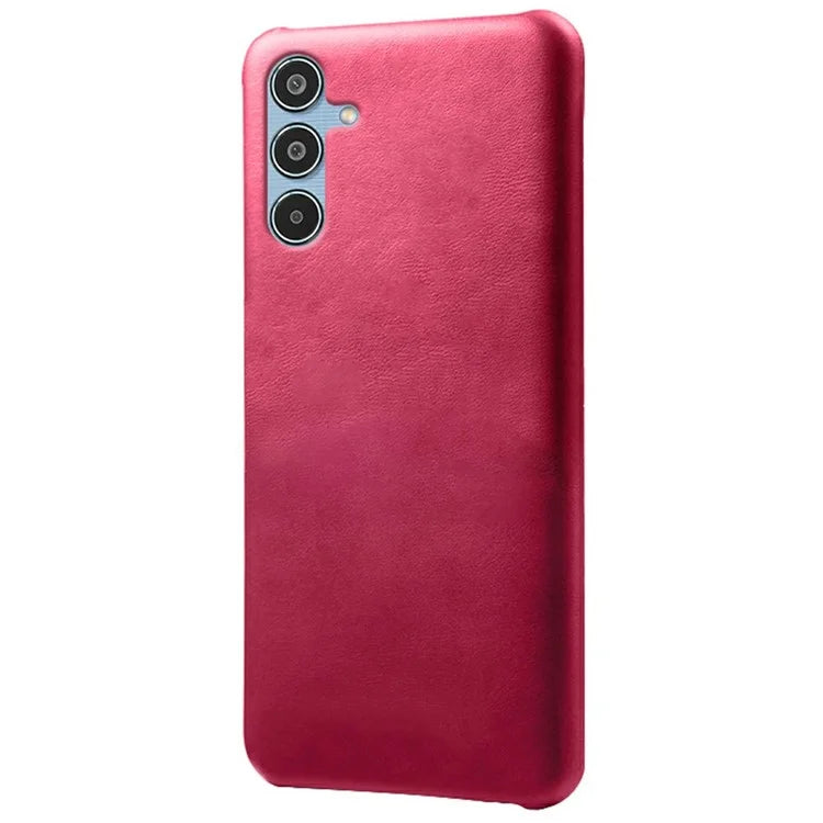 For Samsung Galaxy M35 5G Case Calf Texture PU Leather Hard PC Protective Phone Cover