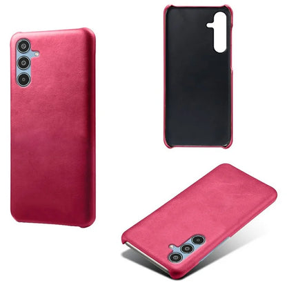 For Samsung Galaxy M35 5G Case Calf Texture PU Leather Hard PC Protective Phone Cover