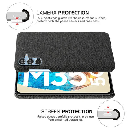 For Samsung Galaxy M35 5G Case Cloth Texture Anti-Scratch Protective PC Phone Cover