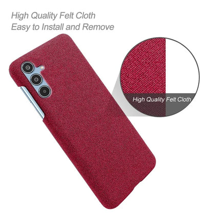 For Samsung Galaxy M35 5G Case Cloth Texture Anti-Scratch Protective PC Phone Cover