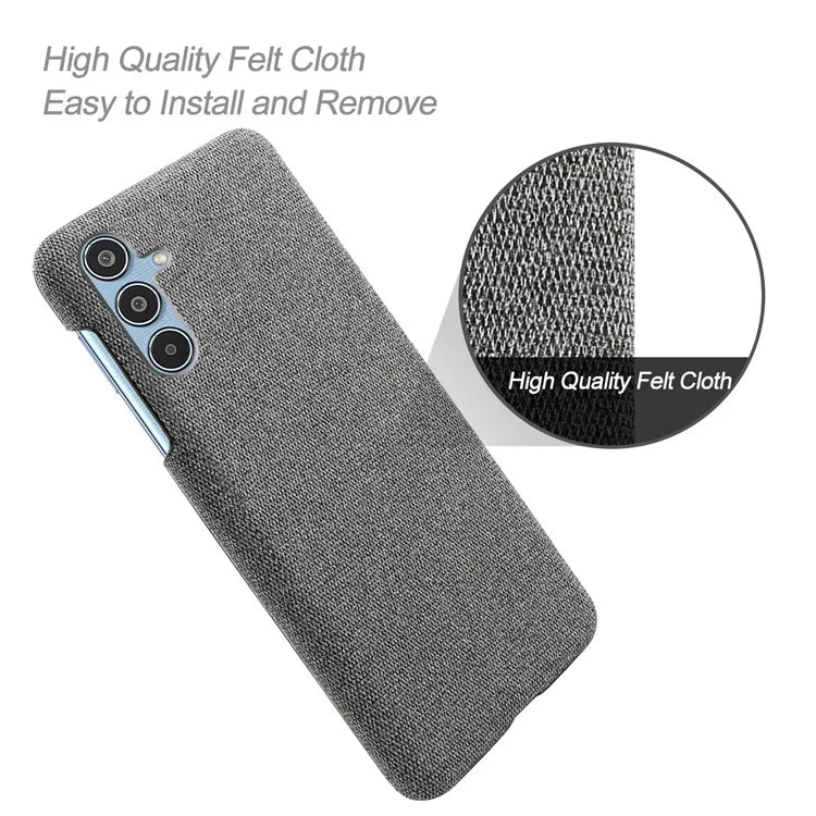 For Samsung Galaxy M35 5G Case Cloth Texture Anti-Scratch Protective PC Phone Cover