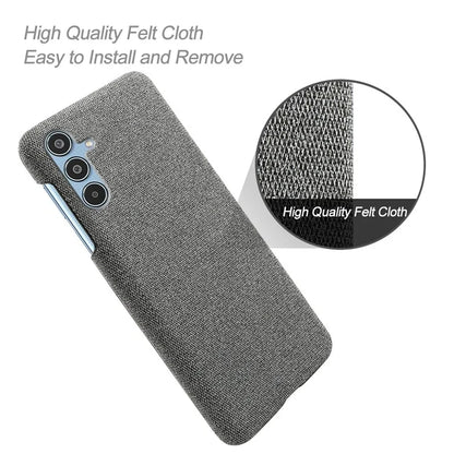 For Samsung Galaxy M35 5G Case Cloth Texture Anti-Scratch Protective PC Phone Cover