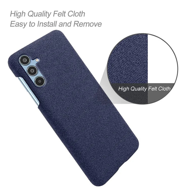 For Samsung Galaxy M35 5G Case Cloth Texture Anti-Scratch Protective PC Phone Cover