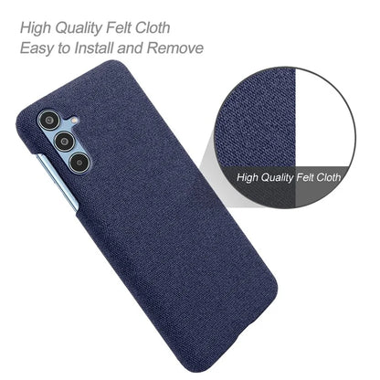 For Samsung Galaxy M35 5G Case Cloth Texture Anti-Scratch Protective PC Phone Cover
