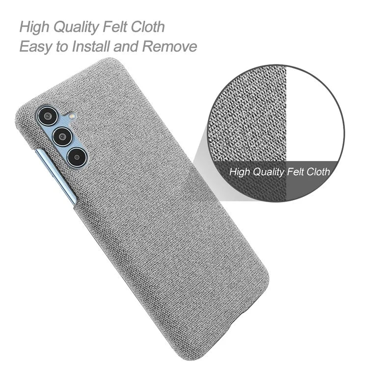 For Samsung Galaxy M35 5G Case Cloth Texture Anti-Scratch Protective PC Phone Cover
