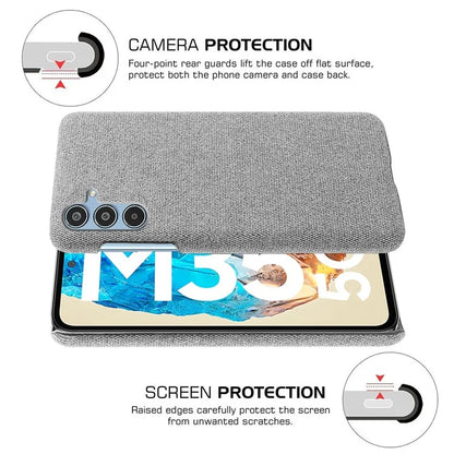 For Samsung Galaxy M35 5G Case Cloth Texture Anti-Scratch Protective PC Phone Cover