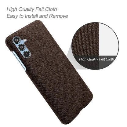 For Samsung Galaxy M35 5G Case Cloth Texture Anti-Scratch Protective PC Phone Cover