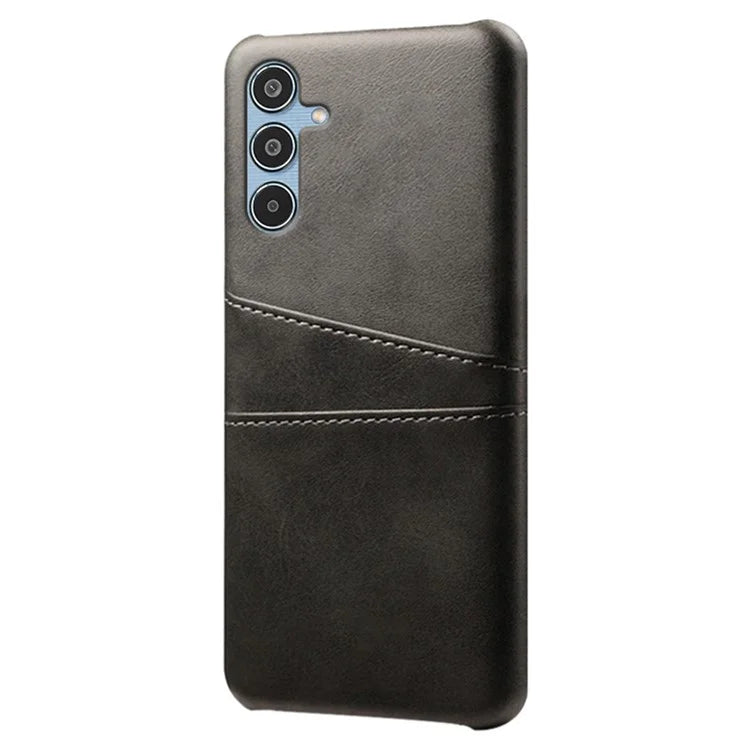 For Samsung Galaxy M35 5G Case Dual Card Slots PU Leather + Hard PC Phone Cover