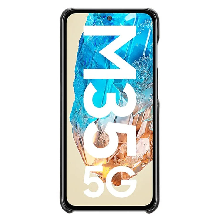 For Samsung Galaxy M35 5G Case Dual Card Slots PU Leather + Hard PC Phone Cover