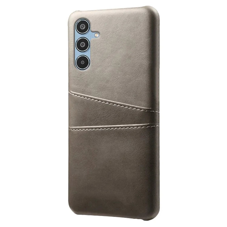 For Samsung Galaxy M35 5G Case Dual Card Slots PU Leather + Hard PC Phone Cover