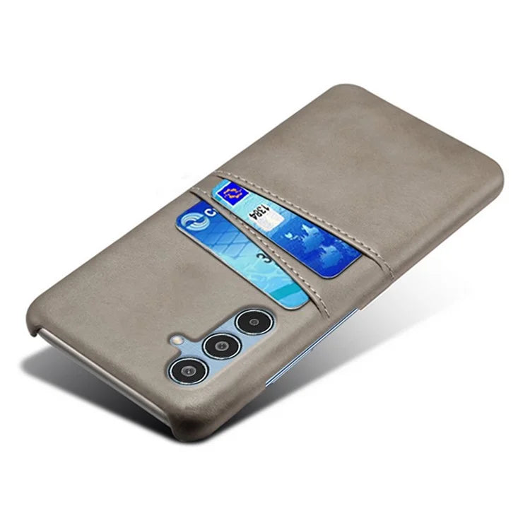 For Samsung Galaxy M35 5G Case Dual Card Slots PU Leather + Hard PC Phone Cover