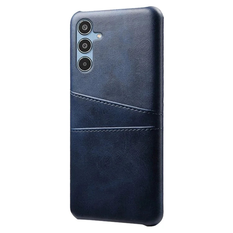 For Samsung Galaxy M35 5G Case Dual Card Slots PU Leather + Hard PC Phone Cover