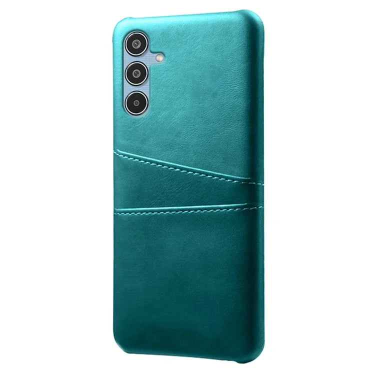 For Samsung Galaxy M35 5G Case Dual Card Slots PU Leather + Hard PC Phone Cover