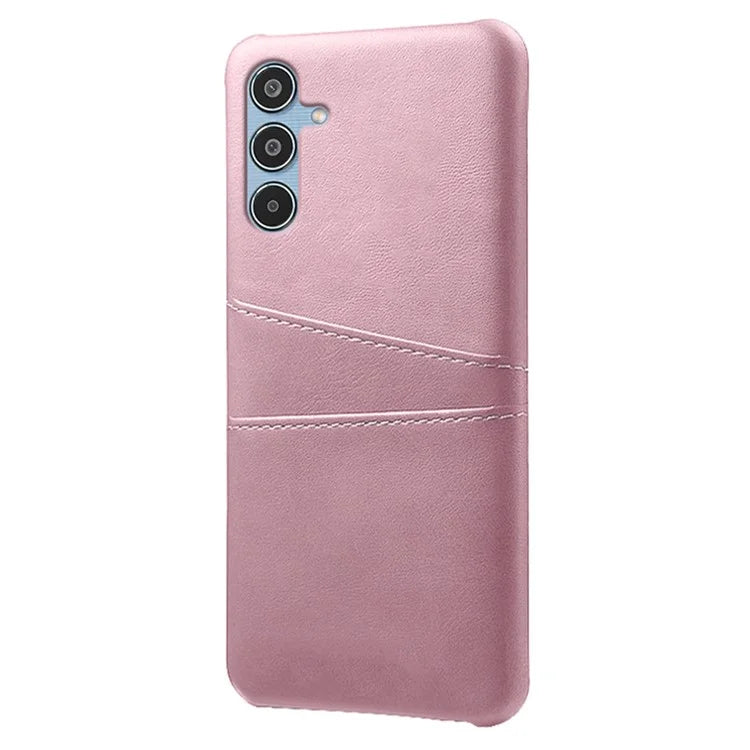 For Samsung Galaxy M35 5G Case Dual Card Slots PU Leather + Hard PC Phone Cover