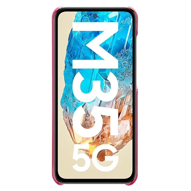 For Samsung Galaxy M35 5G Case Dual Card Slots PU Leather + Hard PC Phone Cover