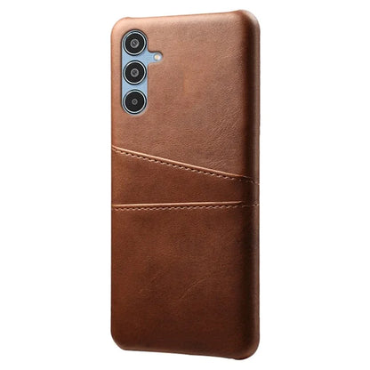 For Samsung Galaxy M35 5G Case Dual Card Slots PU Leather + Hard PC Phone Cover