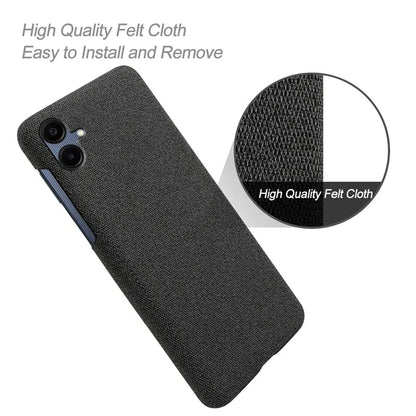 For Samsung Galaxy A06 Case Cloth Texture Anti-Scratch Protective PC Phone Cover