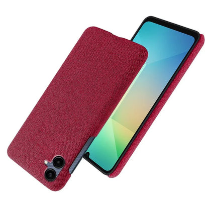 For Samsung Galaxy A06 Case Cloth Texture Anti-Scratch Protective PC Phone Cover
