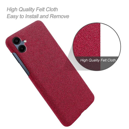 For Samsung Galaxy A06 Case Cloth Texture Anti-Scratch Protective PC Phone Cover
