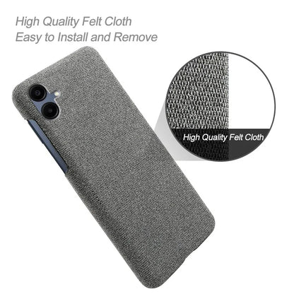 For Samsung Galaxy A06 Case Cloth Texture Anti-Scratch Protective PC Phone Cover