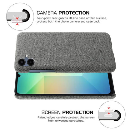 For Samsung Galaxy A06 Case Cloth Texture Anti-Scratch Protective PC Phone Cover