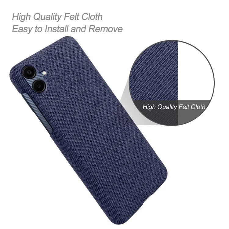 For Samsung Galaxy A06 Case Cloth Texture Anti-Scratch Protective PC Phone Cover