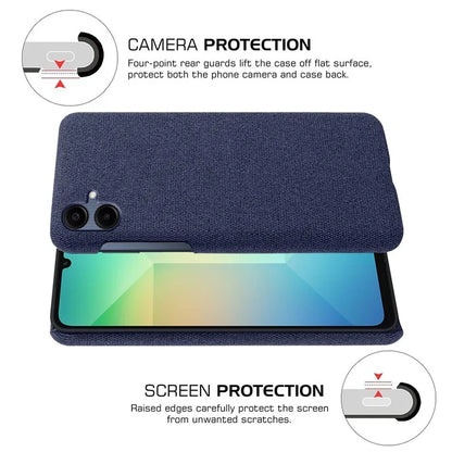 For Samsung Galaxy A06 Case Cloth Texture Anti-Scratch Protective PC Phone Cover
