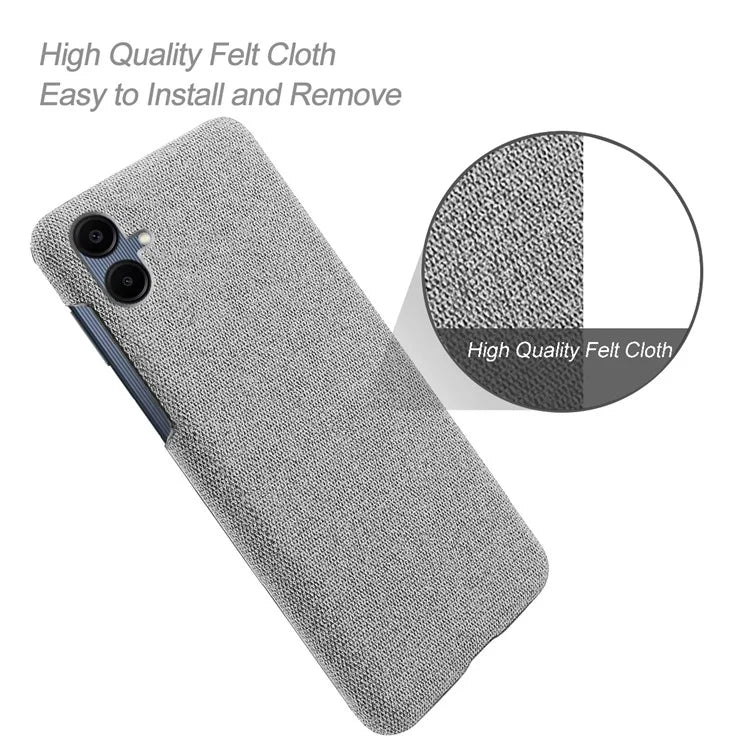 For Samsung Galaxy A06 Case Cloth Texture Anti-Scratch Protective PC Phone Cover