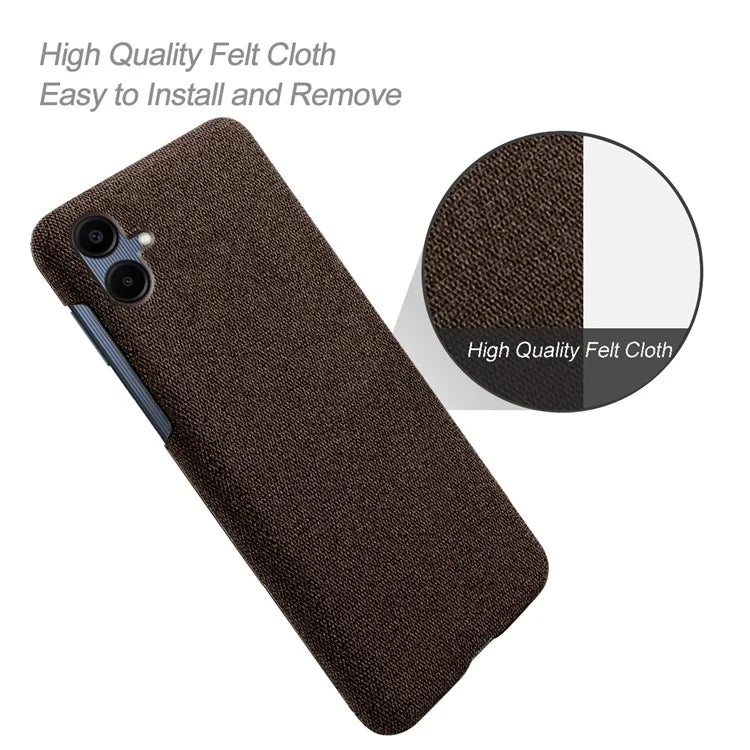 For Samsung Galaxy A06 Case Cloth Texture Anti-Scratch Protective PC Phone Cover
