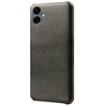 For Samsung Galaxy A06 Case Calf Texture PU Leather Hard PC Protective Phone Cover