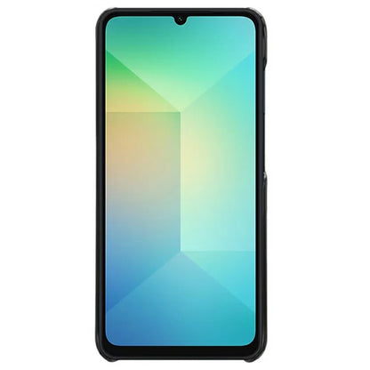 For Samsung Galaxy A06 Case Calf Texture PU Leather Hard PC Protective Phone Cover