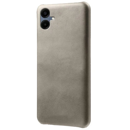 For Samsung Galaxy A06 Case Calf Texture PU Leather Hard PC Protective Phone Cover