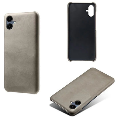 For Samsung Galaxy A06 Case Calf Texture PU Leather Hard PC Protective Phone Cover
