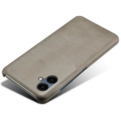 For Samsung Galaxy A06 Case Calf Texture PU Leather Hard PC Protective Phone Cover