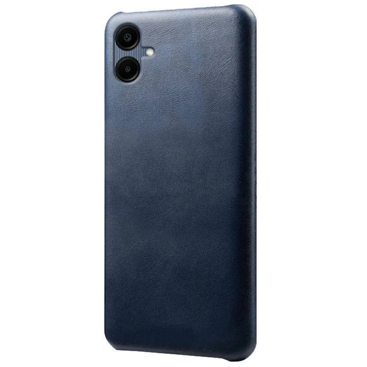 For Samsung Galaxy A06 Case Calf Texture PU Leather Hard PC Protective Phone Cover