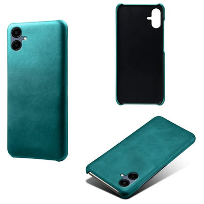 For Samsung Galaxy A06 Case Calf Texture PU Leather Hard PC Protective Phone Cover