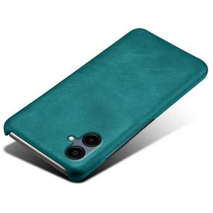 For Samsung Galaxy A06 Case Calf Texture PU Leather Hard PC Protective Phone Cover