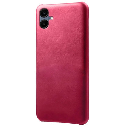 For Samsung Galaxy A06 Case Calf Texture PU Leather Hard PC Protective Phone Cover