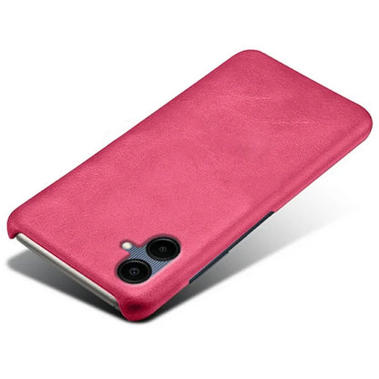 For Samsung Galaxy A06 Case Calf Texture PU Leather Hard PC Protective Phone Cover