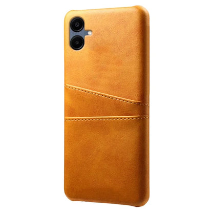 For Samsung Galaxy A06 Case Dual Card Slots PU Leather + Hard PC Phone Cover
