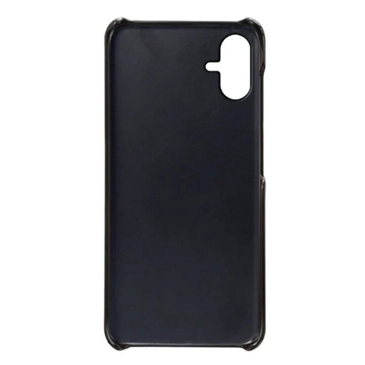 For Samsung Galaxy A06 Case Dual Card Slots PU Leather + Hard PC Phone Cover