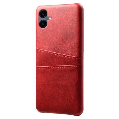 For Samsung Galaxy A06 Case Dual Card Slots PU Leather + Hard PC Phone Cover