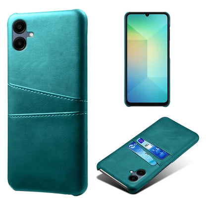 For Samsung Galaxy A06 Case Dual Card Slots PU Leather + Hard PC Phone Cover