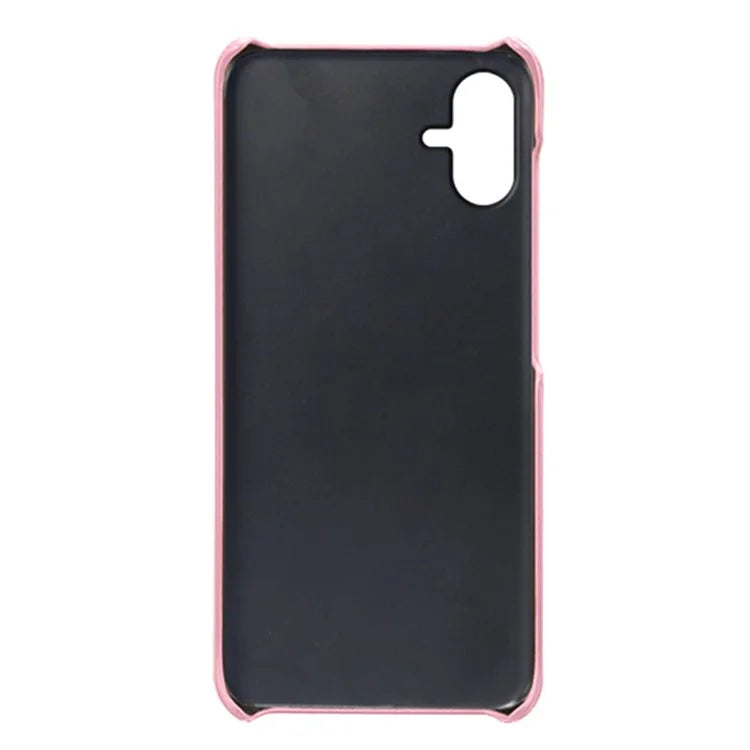 For Samsung Galaxy A06 Case Dual Card Slots PU Leather + Hard PC Phone Cover