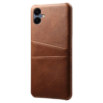 For Samsung Galaxy A06 Case Dual Card Slots PU Leather + Hard PC Phone Cover