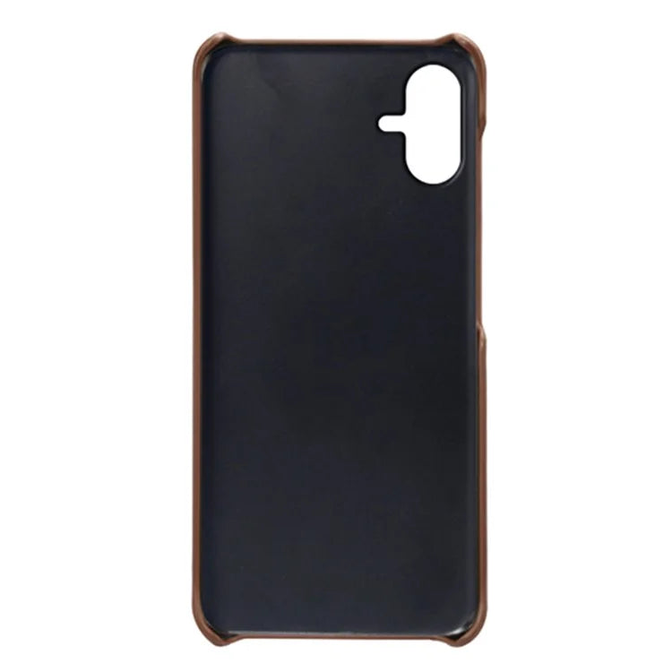 For Samsung Galaxy A06 Case Dual Card Slots PU Leather + Hard PC Phone Cover
